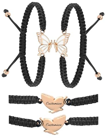 QGJNSGC 2 Stück Schmetterlings-Urnen-Armband für Asche, Edelstahl, Einäscherungsarmband, Andenken, geflochtenes Seil, verstellbares Armband, Armreif, Gedenkschmuck für Frauen und Mädchen