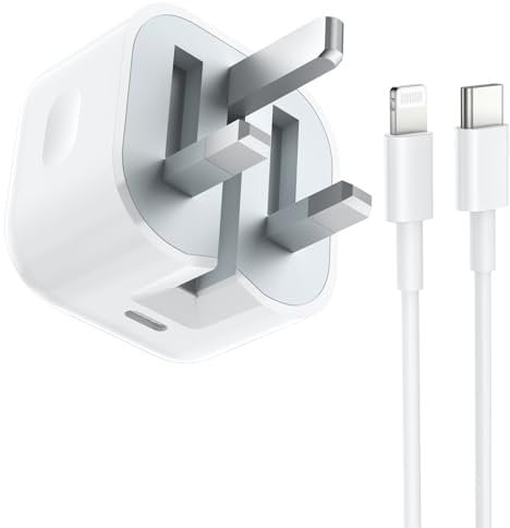 iPhone Charger Fast Charge [MFi Certified] 20W PD USB C Plug UK with 2M Lightning Cable for iPhone 14/14 Pro Max/13/12/11/XS/XR/XS/8,iPad