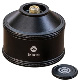 CAMPINGMOON Empty Refillable Canister for Backpacking Camping EN417 Lindal Valve Black 35g BKTC-28
