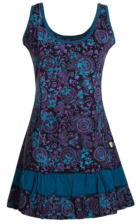 Vishes - Alternative Bekleidung - Damen Lagen-Look Jersey-Tunika Sommerkleid Träger-Kleid