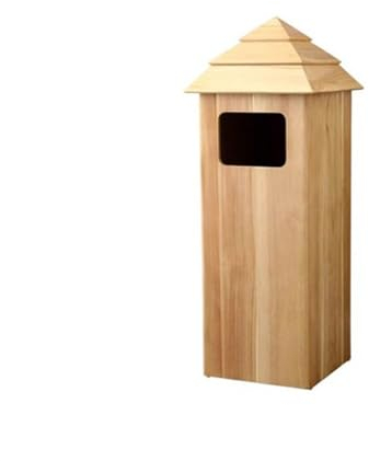 Papelera al aire libre Botes de basura de madera for exteriores, contenedor de basura escénico for parque comercial grande, contenedores de almacenamiento de patio de gran capacidad for la comunidad E