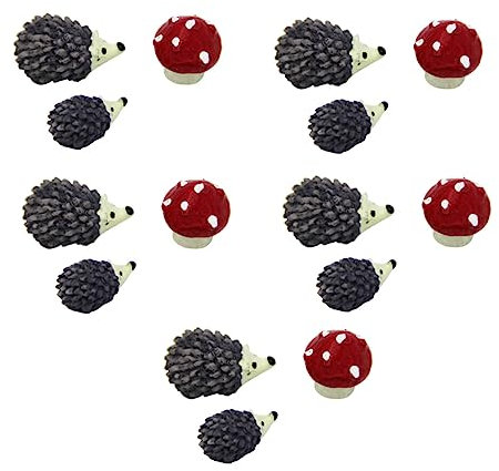 Sosoport 45stücke Teiliges Garten-Resin- Mini-sukkulenten Igel Ornament Für Indoor Outdoor Dekoration Für Bücherregal Schreibtisch Oder Gartenlandschaft