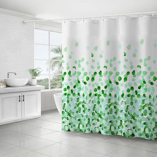 FAIRYGATE Garden Shower Curtain Mould Proof Resistant Bathroom Curtain Washable Waterproof Polyester Fabric Bathroom Curtains with Plastic Hooks(180 x 180cm, Flower) B8412