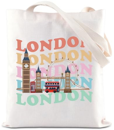 London Trip Einkaufstasche London Tower Bridge Souvenir Geschenk England Urlaub Reise Geschenk Britische Reisende Tragetasche