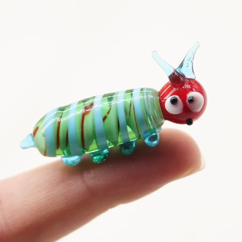 Crrezhai Mini-Kristall-Insekten-Glastisch, niedliche Figuren, mundgeblasen, Dekoration, Kristall, Raumdekoration, Skulptur, Frauengeschenk, 1 Stück