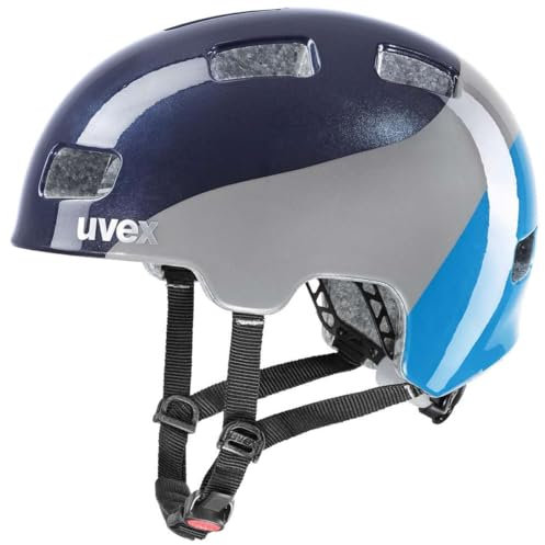 uvex hlmt 4 - Leichter Fahrradhelm für Kinder - individuelle Größenanpassung - waschbare Innenausstattung - deep Space - Blue - 51-55 cm