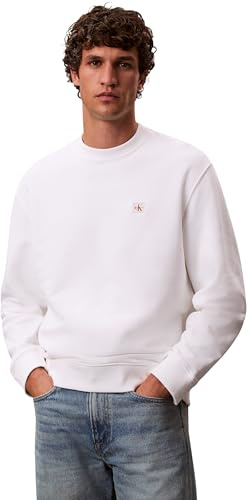 Calvin Klein Herren Sweatshirt Terry Badge mit Rundhalsausschnitt