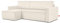 Konsimo Napi Ecksofa - Ecksofa mit Schlaffunktion und Bettkasten - Eckcouch mit Schlaffunktion - Sofa - Sofabezug Ecksofa L Form - Universal Eckcouch - 246 cm - Ecru