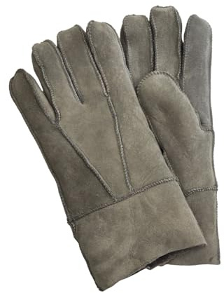 Infinity Leather Unisex-Handschuhe aus Schafsleder und Wildleder mit Roll-Up/Down-Manschette