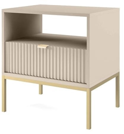 Selsey VELLORE Nachttisch (beige), 54 cm x 56 cm x 39 cm