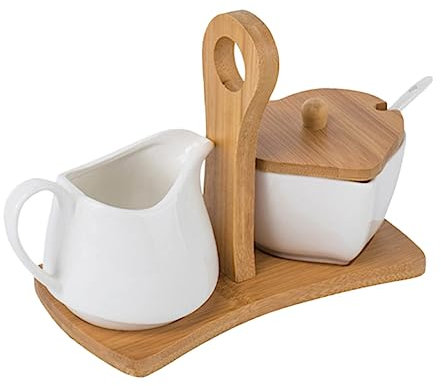 CRILSTYLEO Vorratsdosen-Set Für Mehl Und Weißes Zuckerdosen-Set Aus Keramik Krug Und Zuckerdose