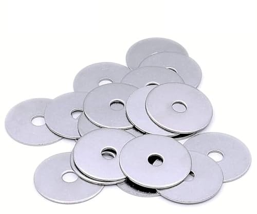 315 Supplies M8 x 25mm A2 Alloy Steel Penny Washers (10 Pack) - Heavy Duty Flat Washers for Screws & Bolts - DIY Projects (8mm x 25mm)
