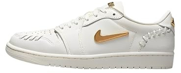 Women's Air Jordan 1 Low Method of Make 'Gym Red/Metallic Gold' (FN5032 607), Sail/Metallic Gold, 6.5 UK
