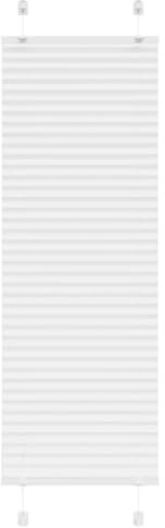 vidaXL Estor Plisado Blanco 40x100 cm Tela Ancho 39,4 cm Poliéster, Estor Plisado para Ventana, Estor Plisado para Ventana, Estor Tipo acordeón para Ventana