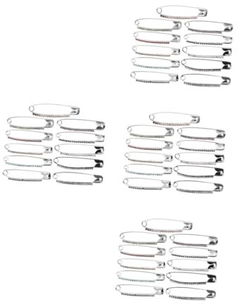 GALPADA 4 Sätze Taillenbetonende Ziernadeln Tasche Perlen Kleiner Trichter Flasche Passende Halskette Für Paare Funkeln Lockenstab Concealer-pinsel Abs Streifen Legierung 11 Stück * 4