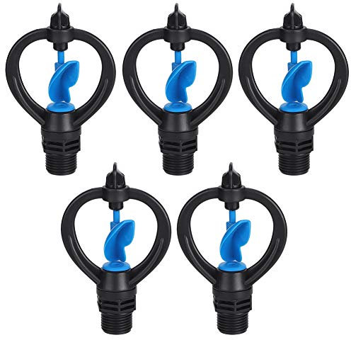 Tyenaza 5pcs Sprinkler für Hof, G1/2 männlicher Faden Garten Rasen Wasser Sprinkler Bewässerungspray -Bewässerungstromwerkzeug