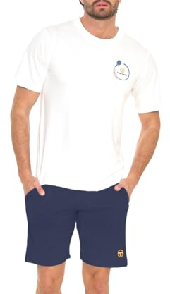 Sergio Tacchini Kurzer Herren-Outfit aus Baumwolljersey, Art. 95B2 Marine, L