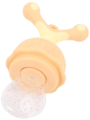 Naroote Cibo per Bambini Nutrienti, Alimenti Dentiti in Silicone Nutriente Bambino Facile Pulizia per Auto -nutrizione (ORANGE)