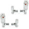 Thermostatic Radiator Valve Chrome Angled TRV – Style (Chrome 2 Sets)