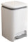 Waste Bin Square Plastic Trash Can With Lid, Double Opening Lid Pedal Trash Can With Built-in Pressure Ring For Living Room, Bedroom, Kitchen,bathroom Rubbish(White Grey,12L)