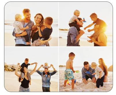 Mauspad Personalisiertes, Mauspad Selbst Gestalten, Custom Mousepad Klein mit Foto/Text, Mouse Mat mit Gelkissen für Laptop, PC