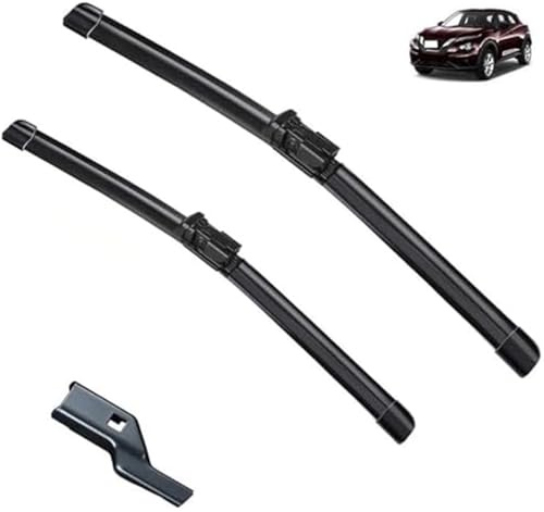 Pexorin Quality Front Wiper Blades Set， for NISSAN， JUKE F16 2020 2021 2022 2023 Windshield Brushes Windscreen Window Washer Cover Adapter Motor Perfect， for windshields back window wiper(BLACK RHD Fr