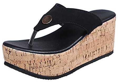 Sandalias Mujer Con Cuña Verano Plataforma Elegantes Chanclas Tacon Comodas Piscina Casual Flip Flops De Vestir Ortopédicas Punta Abierta Zapatos Playa Sandalia Antideslizantes Boda Senderismo Baratas