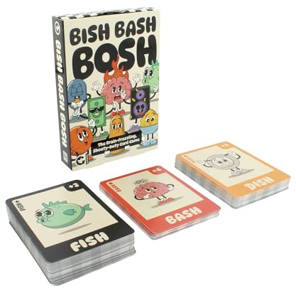 Ginger Fox Bish Bash Bosh Card Game | NEW | Fast-Paced Family Game | Quick to Learn, Party Fun for Kids, Teens & Adults 2-6 Players | Ages 8+ Years