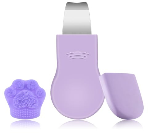 Blackhead Remover Tools, Silicone Face Scraper for Deep Cleansing, Dual-Head Skin Scrubber Face Spatula, Nose Blackhead Remover, Skin Care Tool for Women and Men (Lavender)