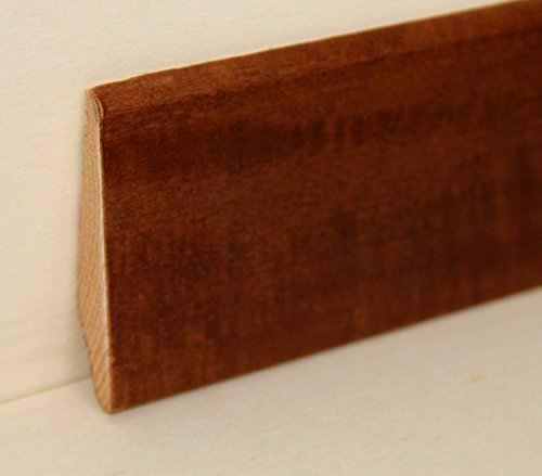 Hobby Legno - Battiscopa Rivestito In Legno Di Tanganica Tinto Noce Medio mm. 75X18X2400 (Prezzo Per ml. 4, 80)