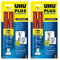 2 x UHU PLUS schnellfest Doppelkammer-Spritze, 2 x 27g