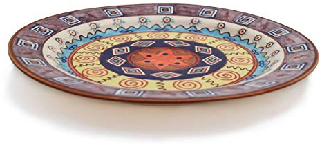 Gall&Zick Speiseteller Teller Set/2 bunt bemalt Deko Geschirr Handbemalt (25cm)