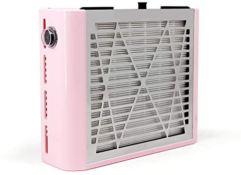 Aspirateur Ongles pour Manucure, Aspirateur Table Ongle Puissant, Aspirateur Poussiere Ongle Professionnel Manucure, Rose