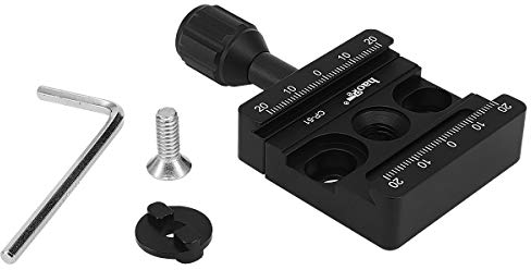 Haoge Combo Boss Adapter Convertor with 50mm Arca Swiss Compatible Quick Release Clamp for Manfrotto Tripod Ball Head Ballhead Clamp Replacement
