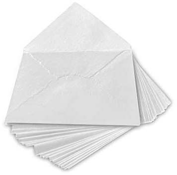 Wanderings Weiße Papierumschläge - Handgemachte Umschläge Mit Rauer Kante - 25 Stück - Für Grußkarten Oder Einladungen - Dicke 150 gsm- 11 x 16cm