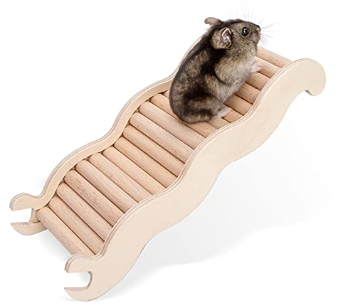 Niteangel Hamster Klettern Spielzeug Holz Leiter Brücke Hamster Rennmaus Mäuse und kleine Tiere (M)