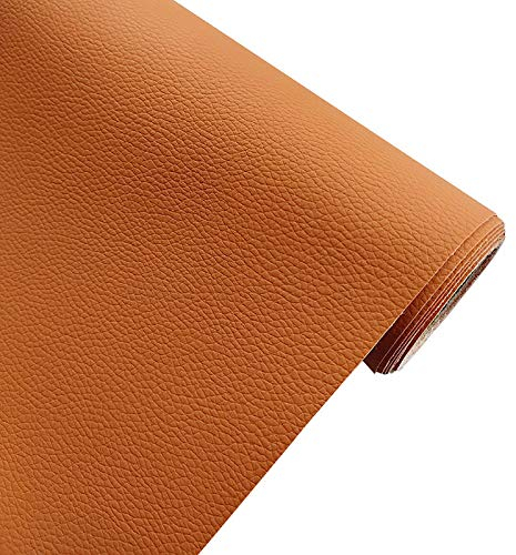 MUYUNXI Kunstleder Polsterstoff Meterware FüR Möbel Sofa Stuhl Autos Polsterarbeiten Autos Dekorationen DIY Basteln Nähen 160 cm Breit Meterware Verkauft(Color:Hellbraun)