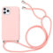 Yoedge Collier Coque Compatible avec Huawei P20 Pro 6,1, Étui de Téléphone avec Cordon Ultra Mince Souple TPU Bumper Housse TPU 360 Degrés Antichoc avec Cordon Réglable, Rose