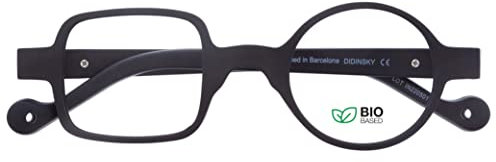 DIDINSKY Gafas de Lectura o Presbicia Graduadas Anti bluelight Anti Luz Azul para Hombre y Mujer. Tacto Goma, Material Biodegradable y Cristales Anti-reflejantes. Graphite Bio +2.0 – DALI BIO