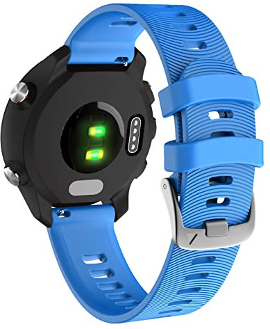 Armbands für Garmin Forerunner 245/645 Music, 20mm Breite Armbander für Garmin Vivoactive 3 Music/Venu/Venu s (Blau)