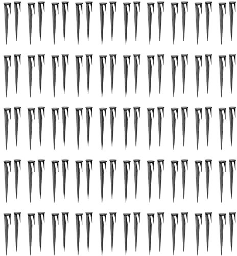 Pegs for Robotic Lawnmower Boundary Wire - Pack of 100 LinePEG, Garden Pegs, Ground Anchors Spikes, Ground Hooks for Robotic Lawn Mower Boundary Cable - Compatible with Gardena, Worx, Bosch, Husqvarna