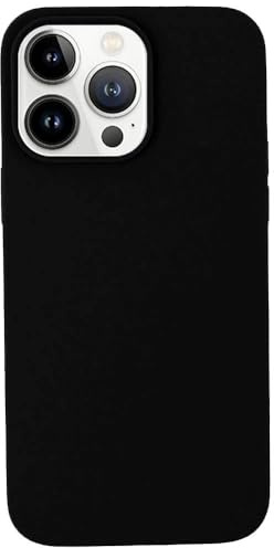 JT Berlin Steglitz Liquid-Silikon dünne Schutzhülle kompatibel mit Apple iPhone 14 Pro Silikon-Hülle [Wireless Charging kompatibel, Weiches Microfaser Innenfutter] schwarz 10889