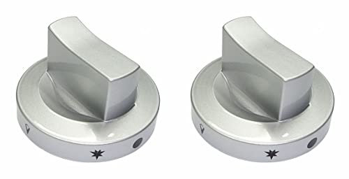 Franza Manopola Universale Ø 8 mm. Colore Argento Silver serigrafata per Barbecue BBQ cucine Piani Cottura industriali Professionali - M9005-2 Pezzi