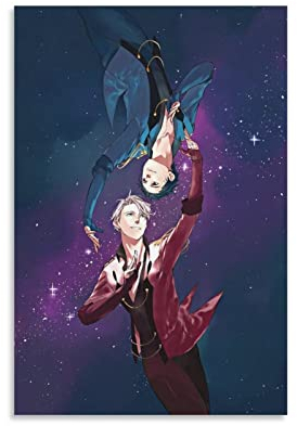 Victuri Yuri on Ice Fanart Poster Victuri Yuri on Ice Fanart Leinwandkunst Poster Bild Modern Office Familie Schlafzimmer Dekorative Poster Geschenk Wanddekoration Gemälde Poster 30 x 45 cm