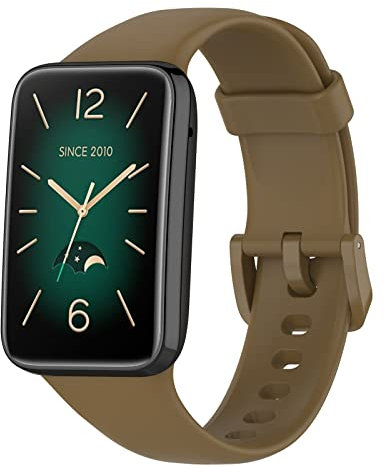 honecumi Armband Kompatibel mit Xiaomi Mi Band 7 Pro Smart Watch Ersatz Armbänder für Damen Herren, Mi 7 Silikon Strap Buntes Klassisch Verstellbares Sport Band Zubehör,Braun