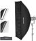 NEEWER 30x120cm rechteckige Softbox, schnell auf und abgebaut mit Diffusoren/Strahlgitter/Tasche, kompatibel mit Aputure 120d Godox SL60w NEEWER RGB CB60 und Anderen Bowens Leuchten, SF30120Q