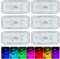 Sporgo 4 Stück Led Innenbeleuchtung: RGB 7 Farben Einstellbar Wiederaufladbar Mobilen Touch Licht Usb Zubehör, Innenraum Ambientebeleuchtung Für Auto
