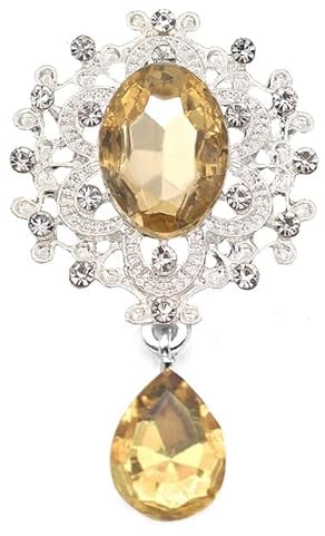 UYUME Brooch Pins Fancy 5pcs Crystal Rhinestone Brooch Accessories DIY Wedding Invitation Card Wine Glass Gift Box Creative Decoration (Color : 8.champagne)