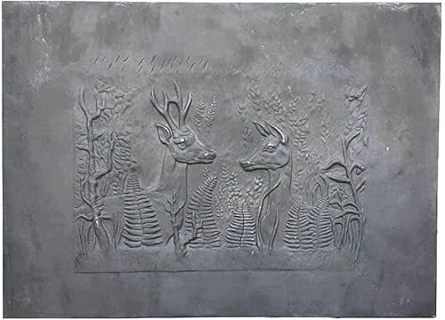 Lunaway - Dekorplatte REH aus Gusseisen für Kaminverkleidung (110 x 80 cm | Dicke 1 cm)