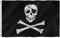 1 Pezzo di Bandiera Pirata con Teschio, Bandiere Pirata con Ossa Incrociate, Pirata Teschio Bianco Bandiera, Bandiera Pirata in Bianco e Nero, per La Decorazione Della Festa Pirata